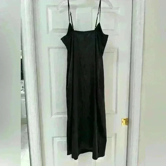 NEW AFRM | Katica‎ Satin Midi Slip Dress In Black Size Large - Picture 4 of 11